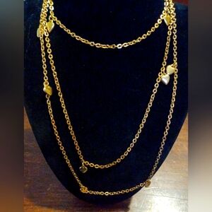 Sarha Coventry Gold Heart Double Wrap Chain Necklace